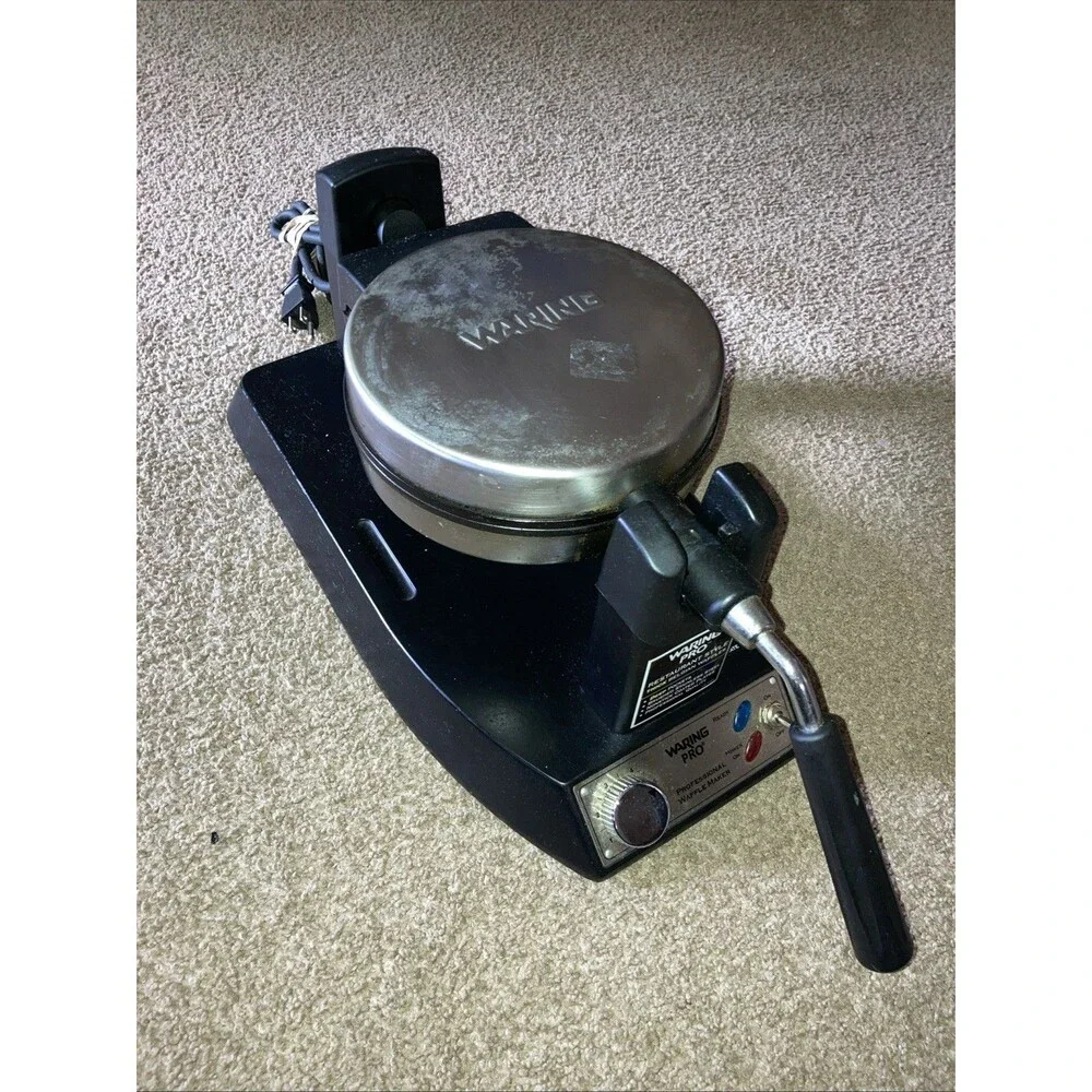 Waring Pro Belgian Waffle Maker Professional WWM400 Series Iron Stainless Black